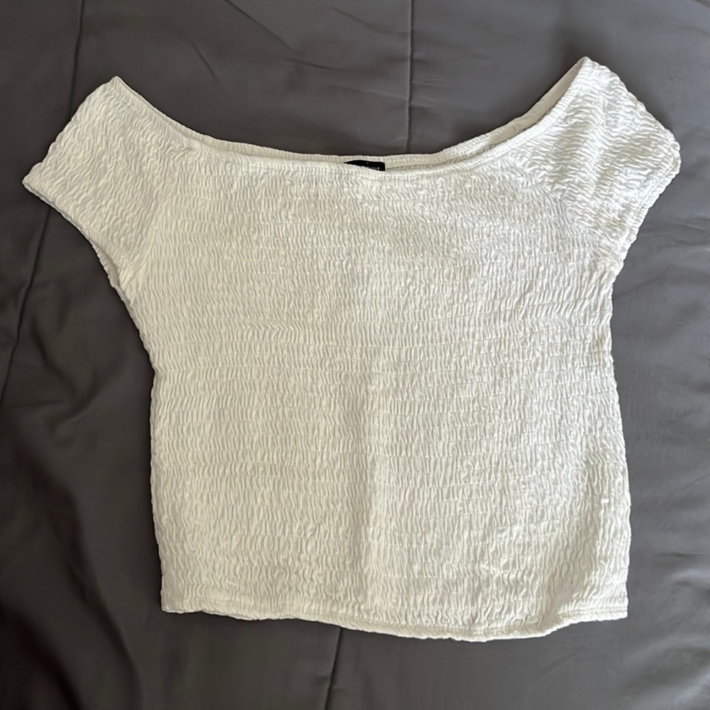 Brandy Melville White Off the Shoulder Top
